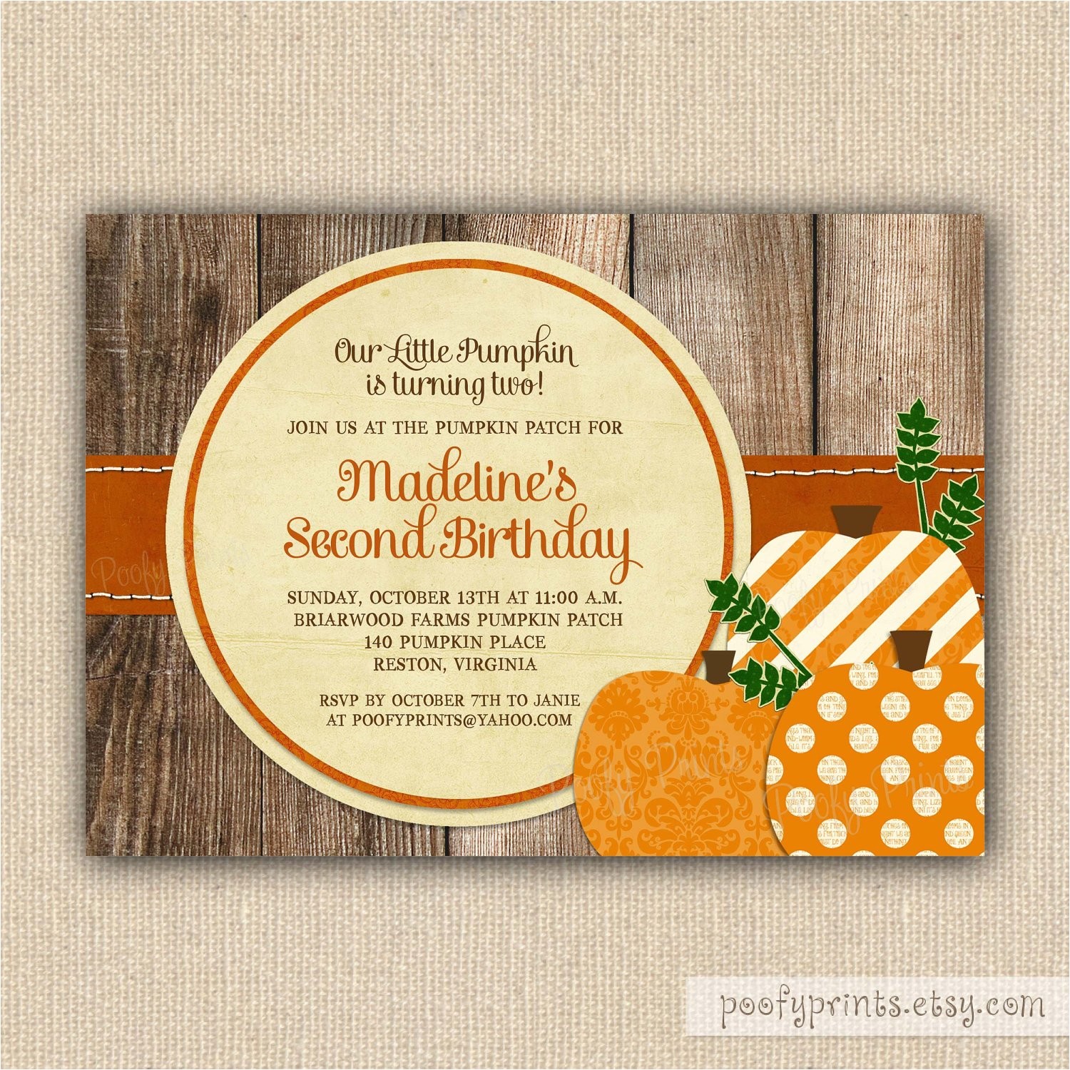 Pumpkin Patch Party Invitations Pumpkin Patch Birthday Party Invitations Printable by
