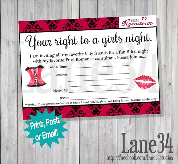 Pure Romance Party Invitation Template Pure Romance Party Invitation Wording Cimvitation