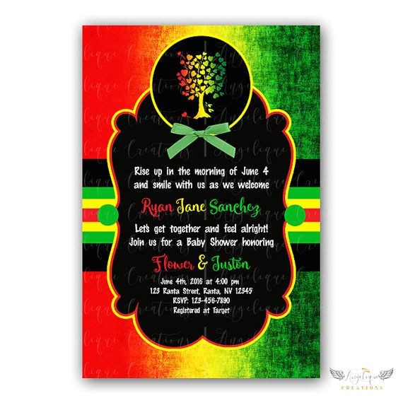 Rasta Party Invitations 16 Best Party Rasta Baby Shower Images On Pinterest