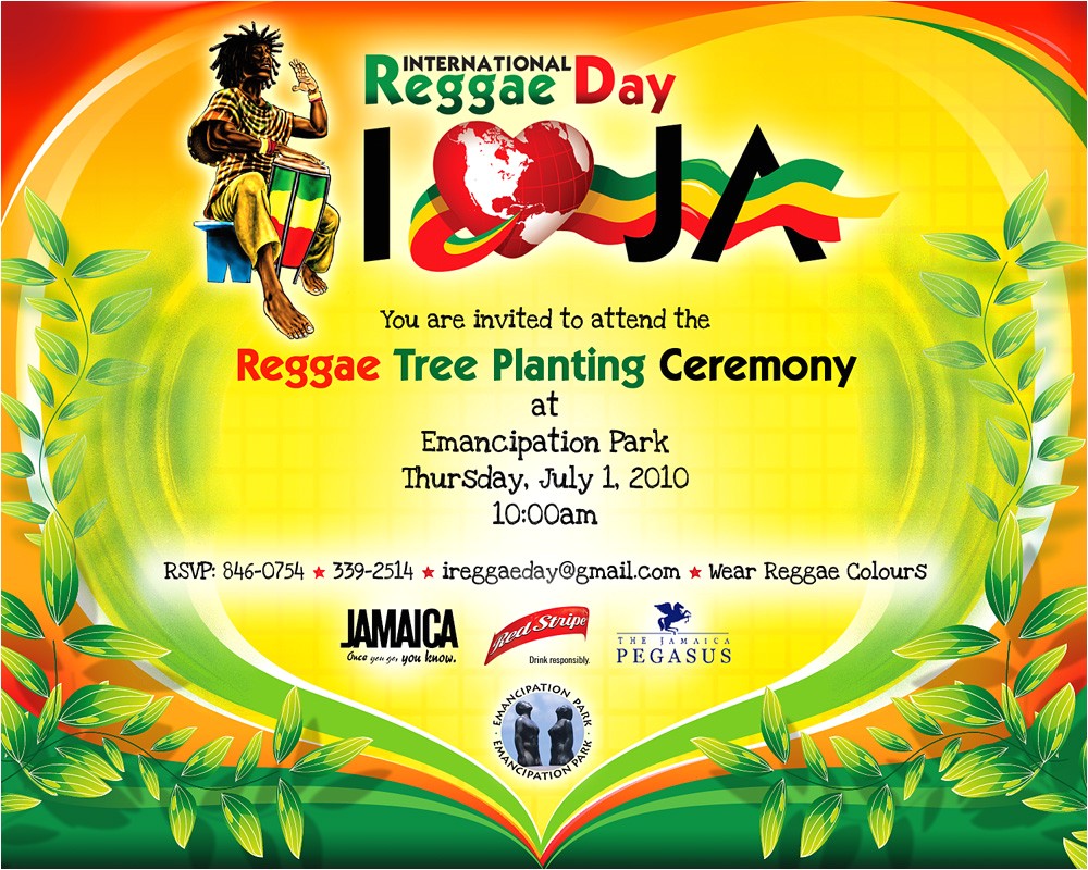 Rasta Party Invitations Ird2010 Post event Release International Reggae Day