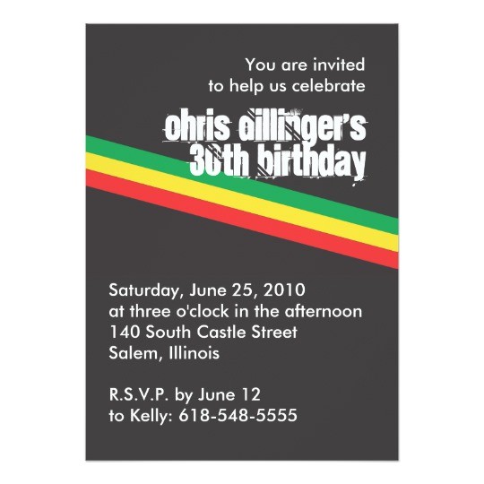 Rasta Party Invitations Rasta Birthday Invitation Zazzle Com