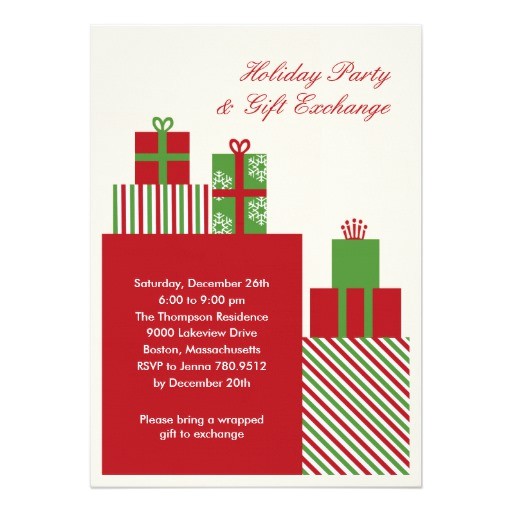Re Gift Party Invitation Gift Exchange Holiday Party Invitation Zazzle