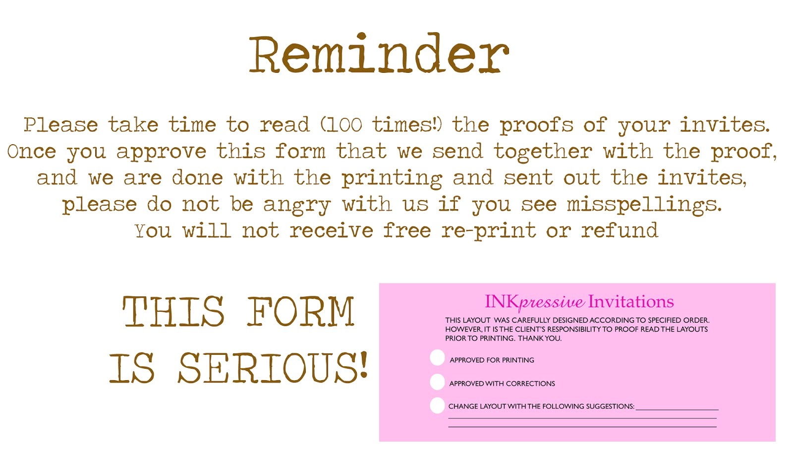 Reminder Invitation for Party Inkpressive Invitations