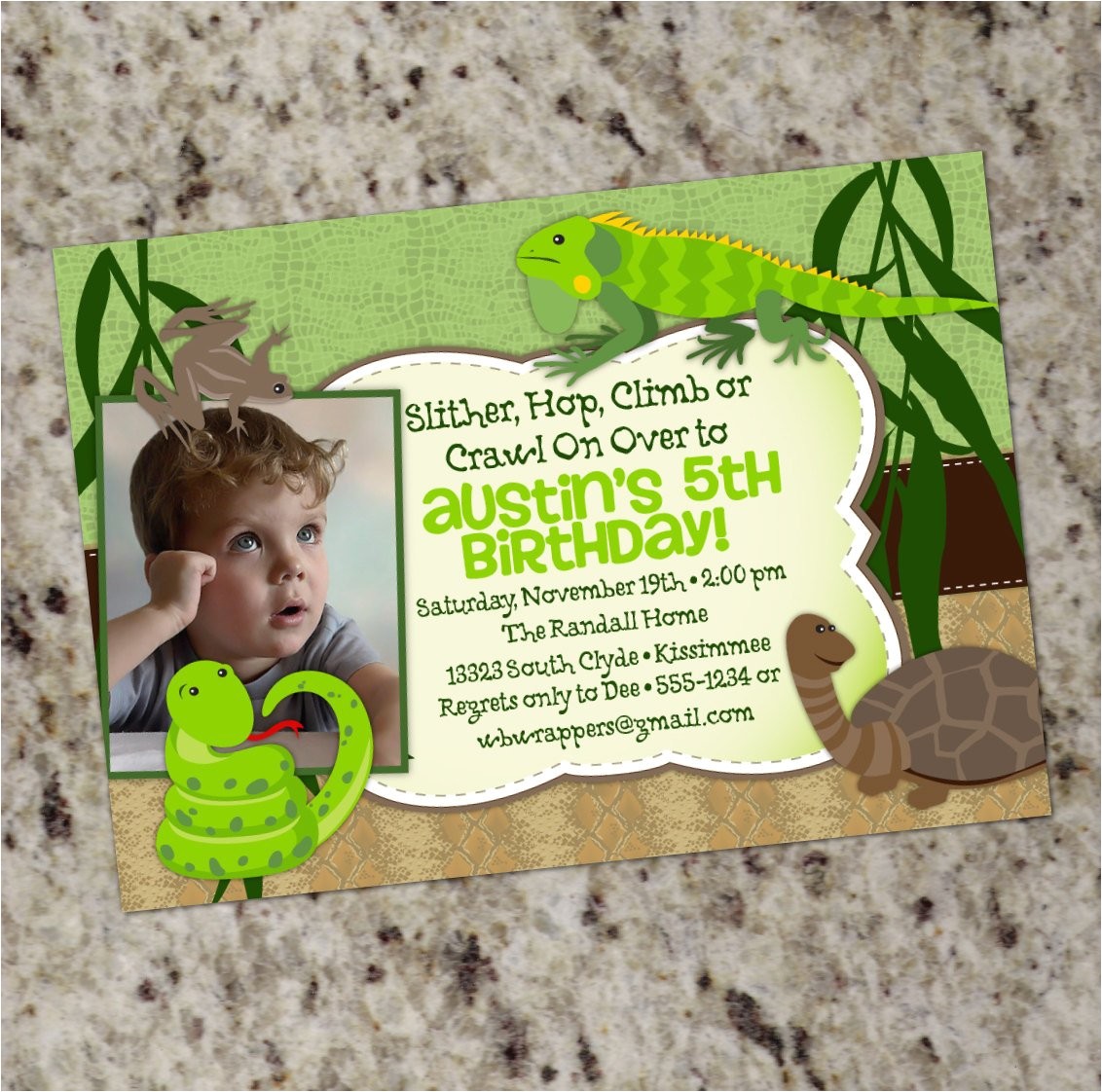 Reptile Birthday Party Invitations Printable Reptile Birthday Party Invitation Reptile themed Party