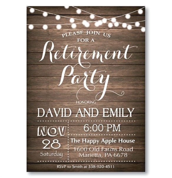 Retirement Party Invite Template 30 Retirement Party Invitation Design Templates Psd