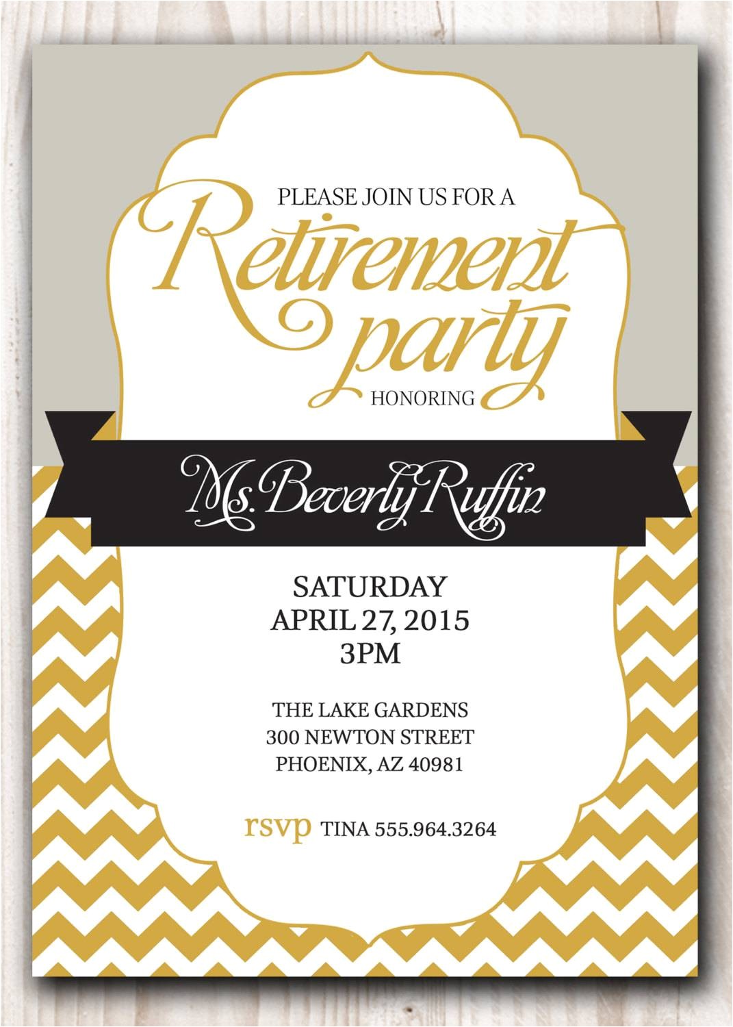 Retirement Party Invite Template Retirement Party Invitation Template Party Invitations