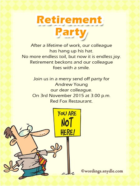 Retirement Party Invite Wording Retirement Party Invitation Wording Ideas and Samples