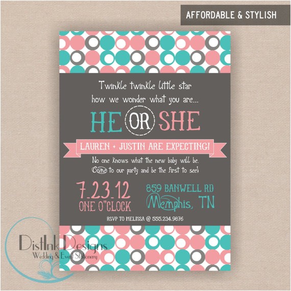 Revealing Party Invitations I Heart Pears Gender Reveal Invitations