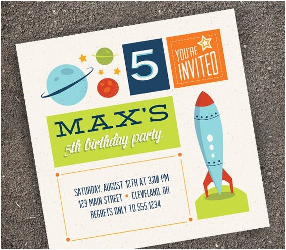 Rocket Ship Birthday Party Invitations Reserved Rocket Ship Party Invitation by Twopoochpaperie