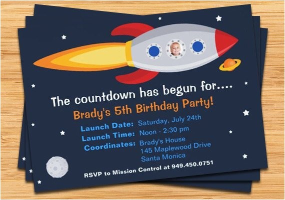 Rocket Ship Birthday Party Invitations Rocket Ship Birthday Party Invitation by eventfulcards