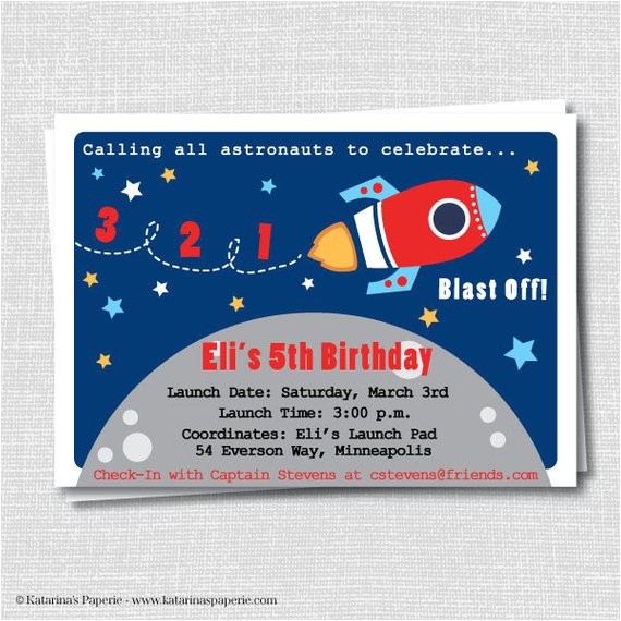 Rocket Ship Birthday Party Invitations Unavailable Listing On Etsy