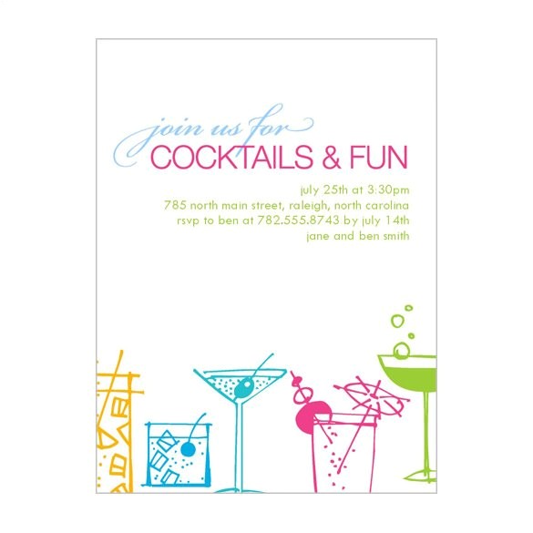Sample Cocktail Party Invitation Wording 17 Stunning Cocktail Party Invitation Templates Designs