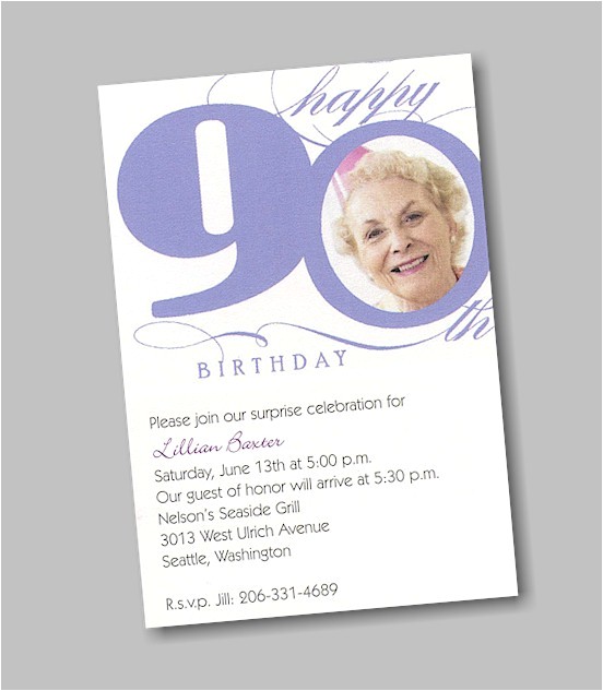Sample Invitations for 90th Birthday Party Printable 90th Birthday Invitations Printable 360 Degree