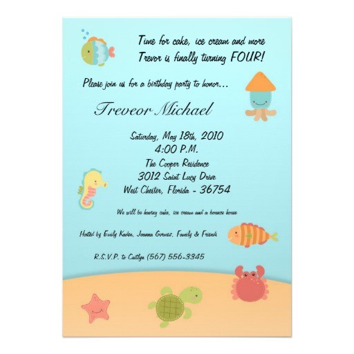 Sea Life Birthday Party Invitations 5×7 Sea Life Ocean Fish Birthday Party Invitation 5 Quot X 7 Sea Life Birthday Party Invitations 5×7 Sea Life Ocean Fish Birthday Party Invitation 5 Quot X 7