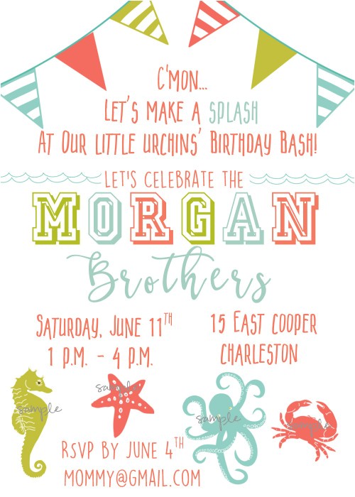 Sea Life Birthday Party Invitations Nautical Ocean Sea Life Personalized Diy Birthday Party Sea Life Birthday Party Invitations Nautical Ocean Sea Life Personalized Diy Birthday Party