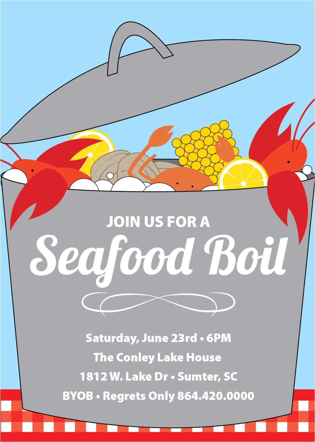 Seafood Boil Party Invitations Seafood Boil Clam Lobster Crab Bake Invitation Summer Seafood Boil Party Invitations Seafood Boil Clam Lobster Crab Bake Invitation Summer