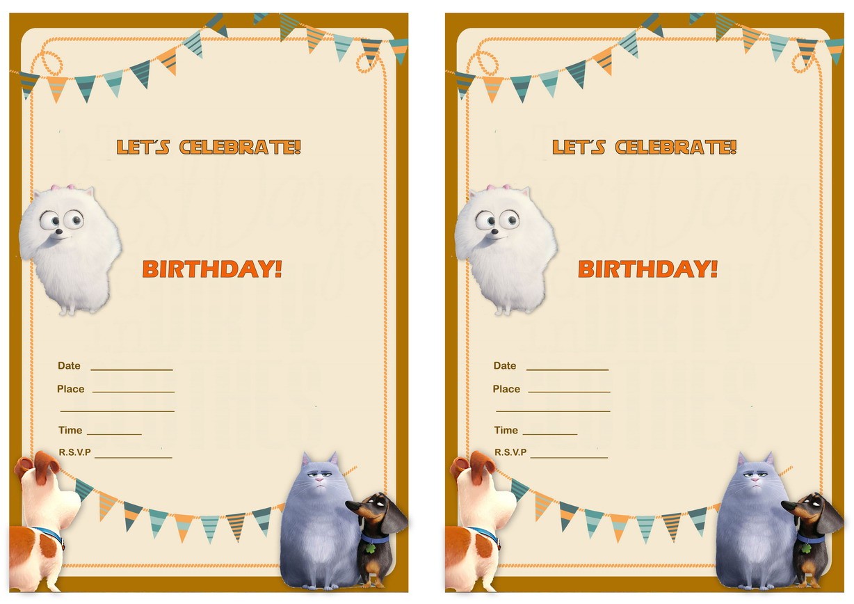 Secret Life Of Pets Party Invitations Musings Of An Average Mom Free Secret Life Of Pets Party