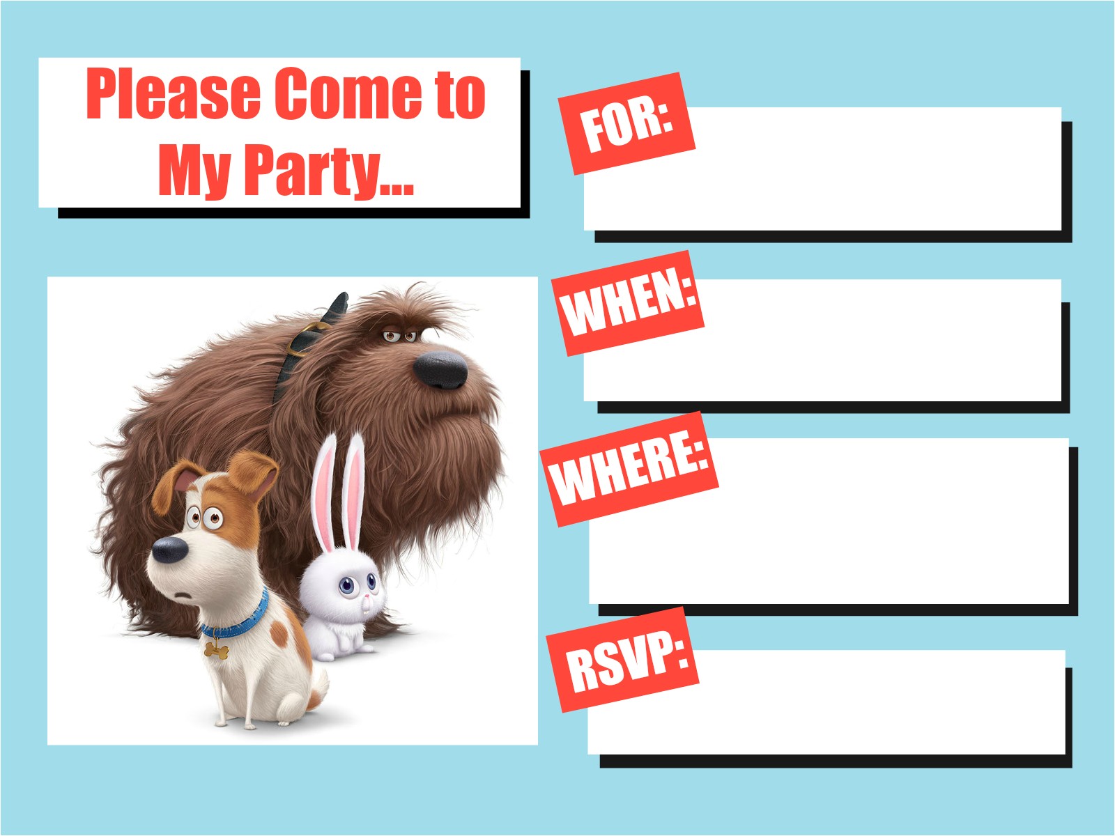 Secret Life Of Pets Party Invitations Musings Of An Average Mom the Secret Life Of Pets Invitation