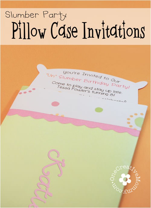 Slumber Party Invitation Ideas Pillow Case Un Slumber Party Invitations