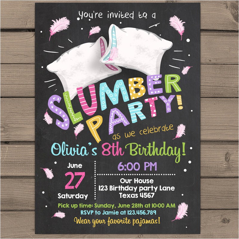 Slumber Party Invitation Ideas Sleepover Party Invitations Party Xyz