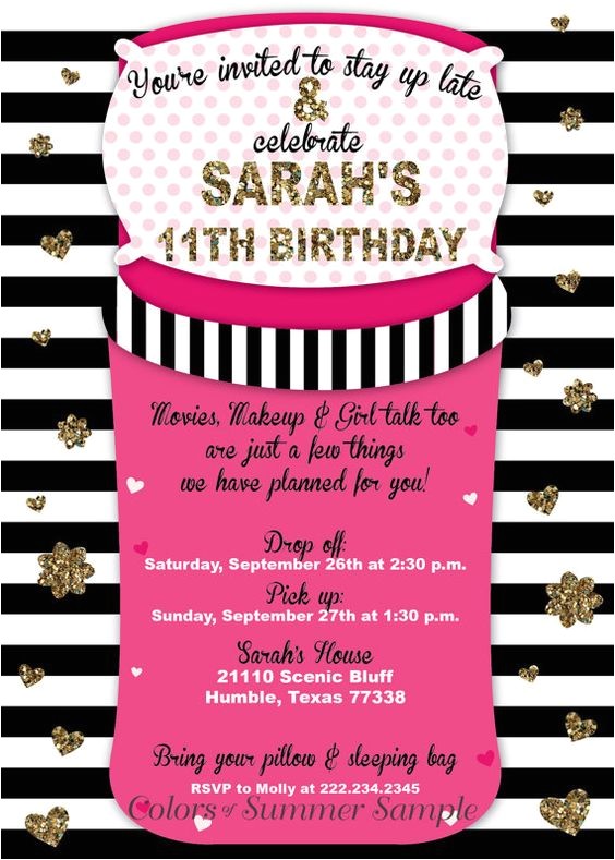 Slumber Party Invitation Ideas Slumber Party Invitation Sleepover Invitation Slumber