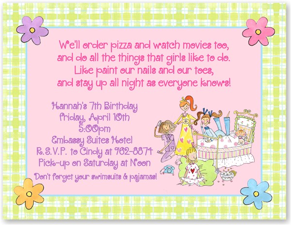 Slumber Party Invitation Wording Ideas 6 Best Images Of Slumber Party Invatations Slumber Party