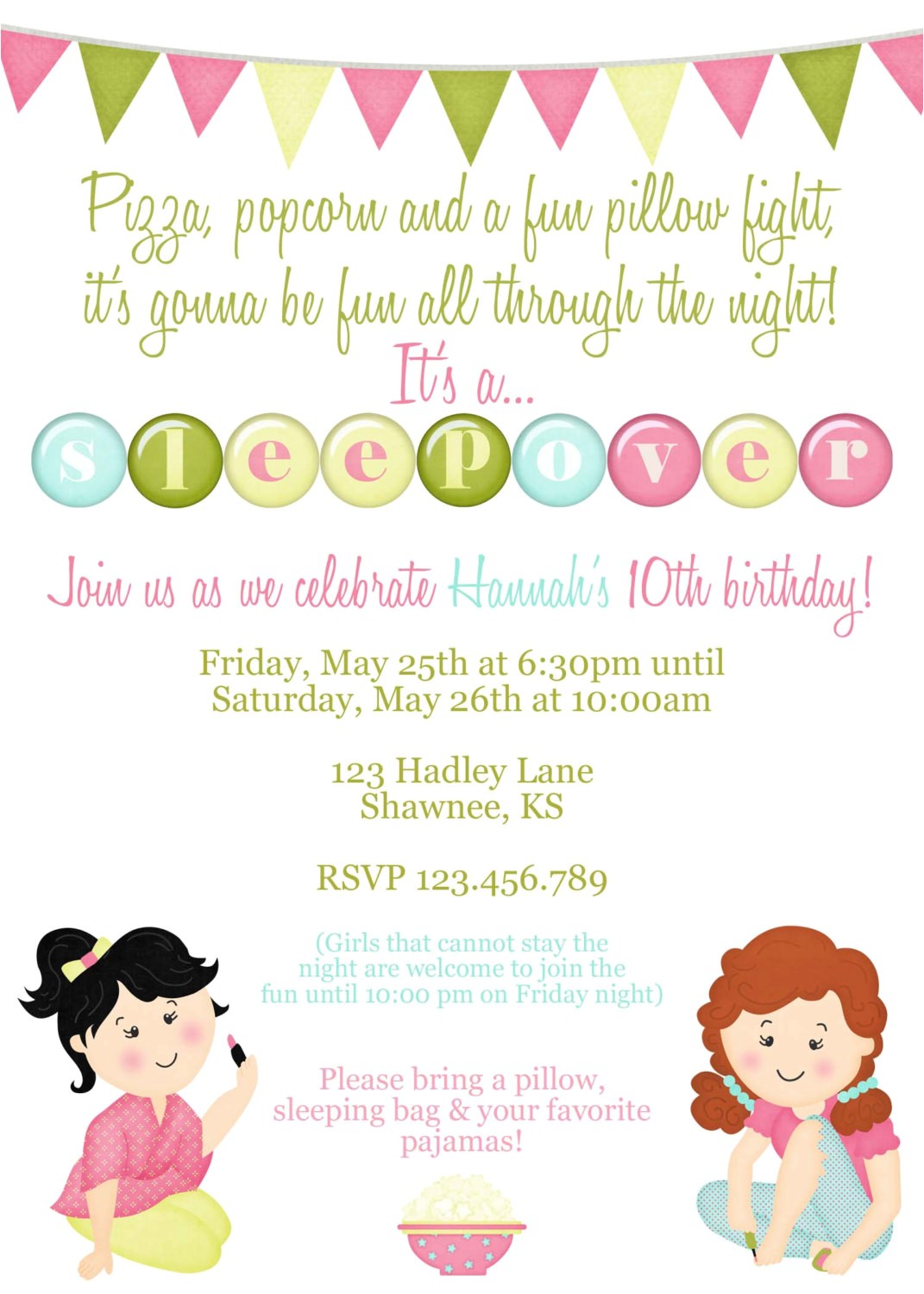 Slumber Party Invitation Wording Ideas Innovative Slumber Party Invitation Wording Ideas Around