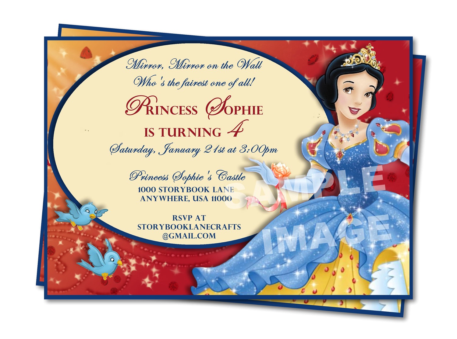 Snowball Party Invitations Snow White Birthday Party Invitations Cimvitation