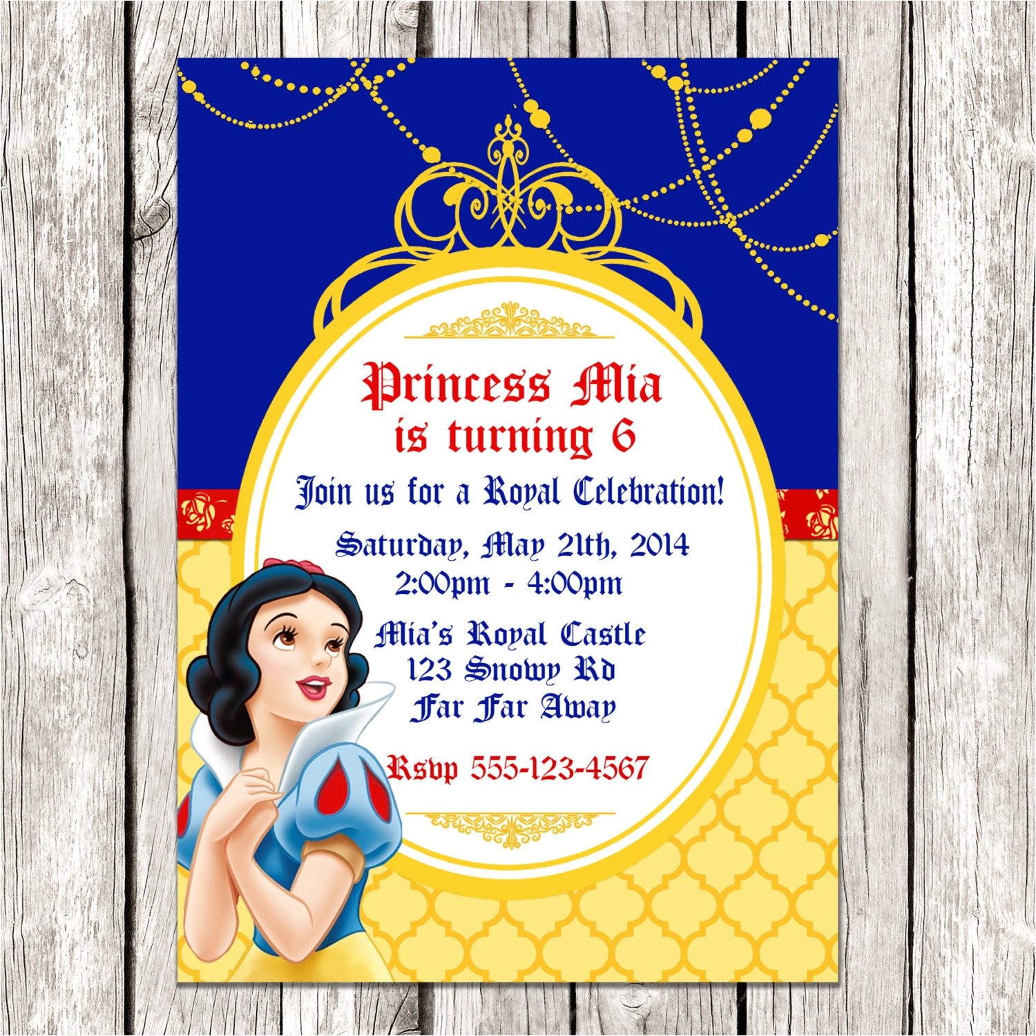 Snowball Party Invitations Snow White Invitation Snow White Birthday Party Diy