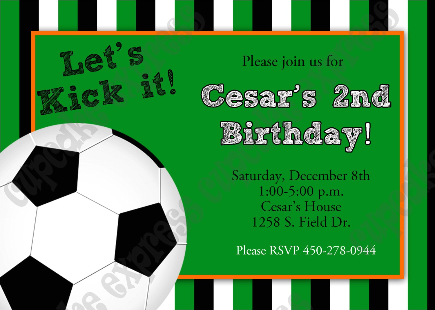 Soccer Invitations for Birthday Party soccer Invitation Template