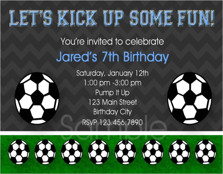 Soccer Party Invitation Template soccer Birthday Invitation Template