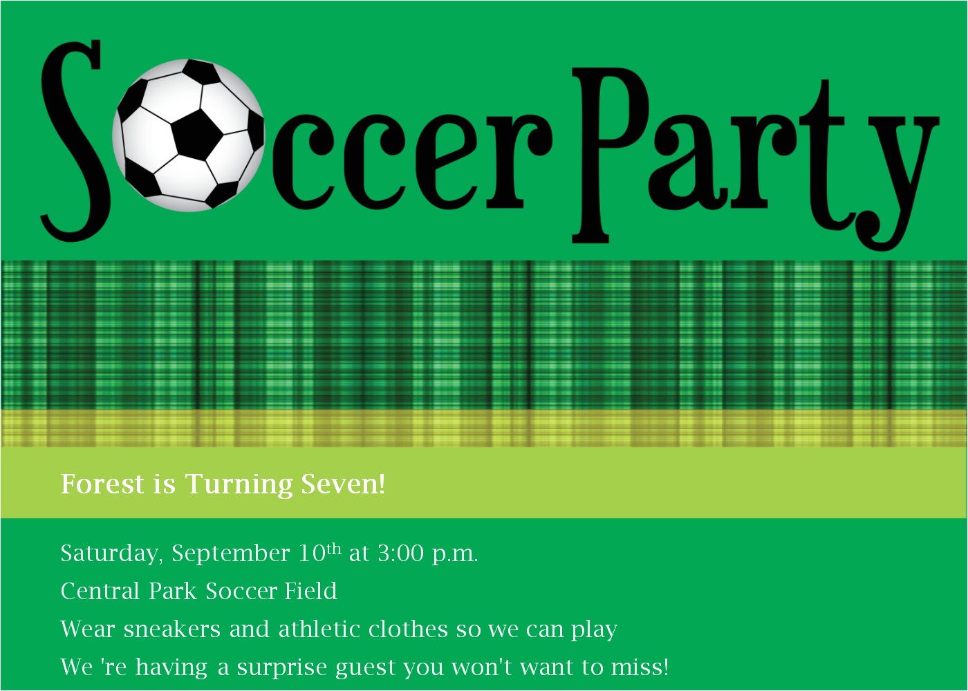 Soccer Party Invitation Template soccer Party Invitation