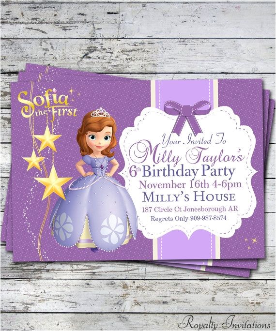 Sofia the First Tea Party Invitations Free sofia the First Birthday Party Deluxe Package with