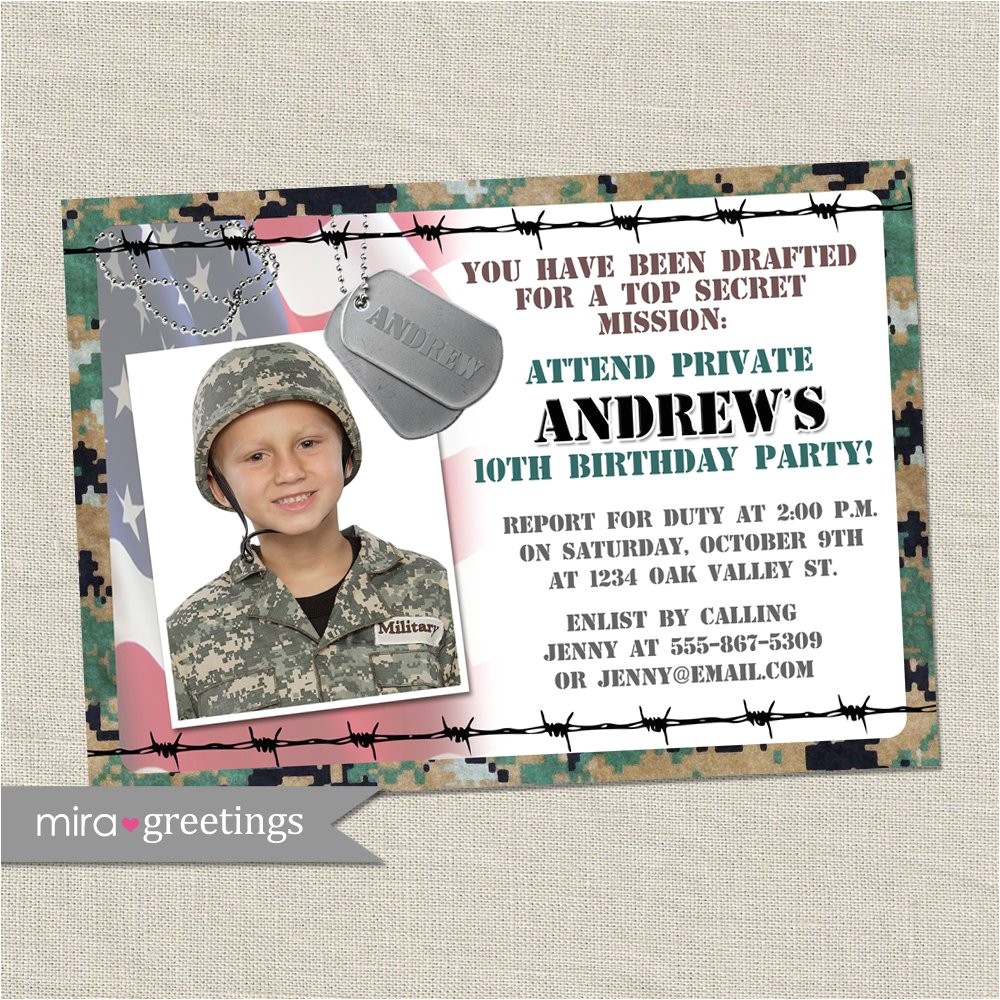 Soldier Birthday Party Invitations Military Birthday Party Invitation Camo Invites Army Party Soldier Birthday Party Invitations Military Birthday Party Invitation Camo Invites Army Party