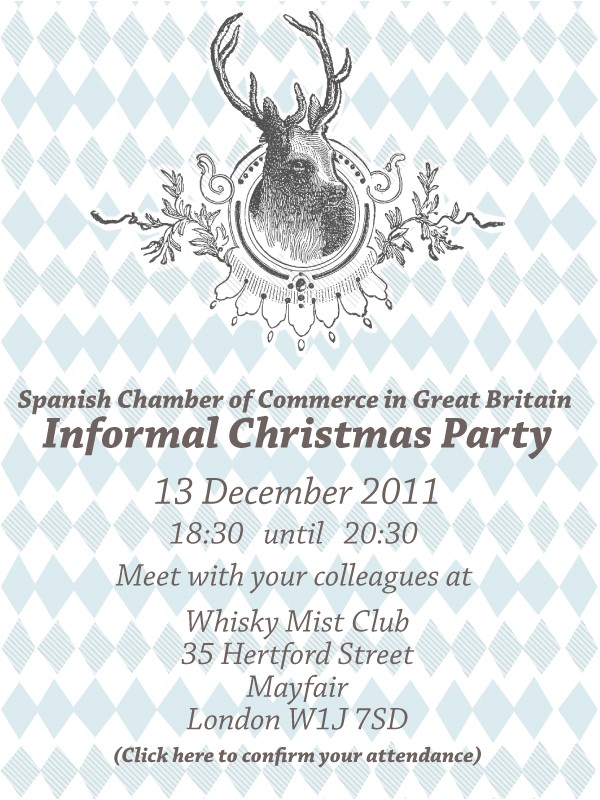 Spanish Christmas Party Invitations Informal Christmas Party Spanish Chamber Of Commerce In