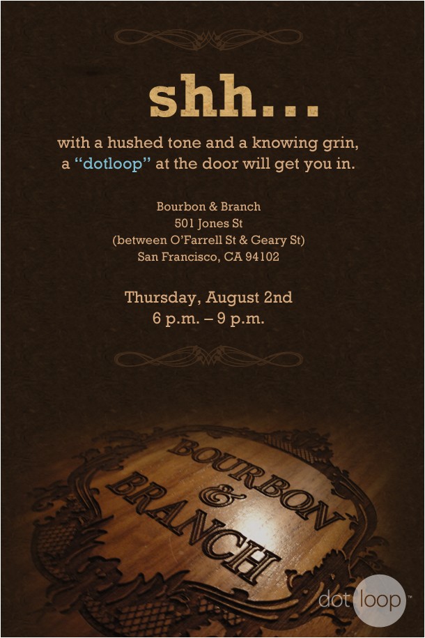 Speakeasy Party Invitation Speakeasy Invitation Strikethrough Copywriting