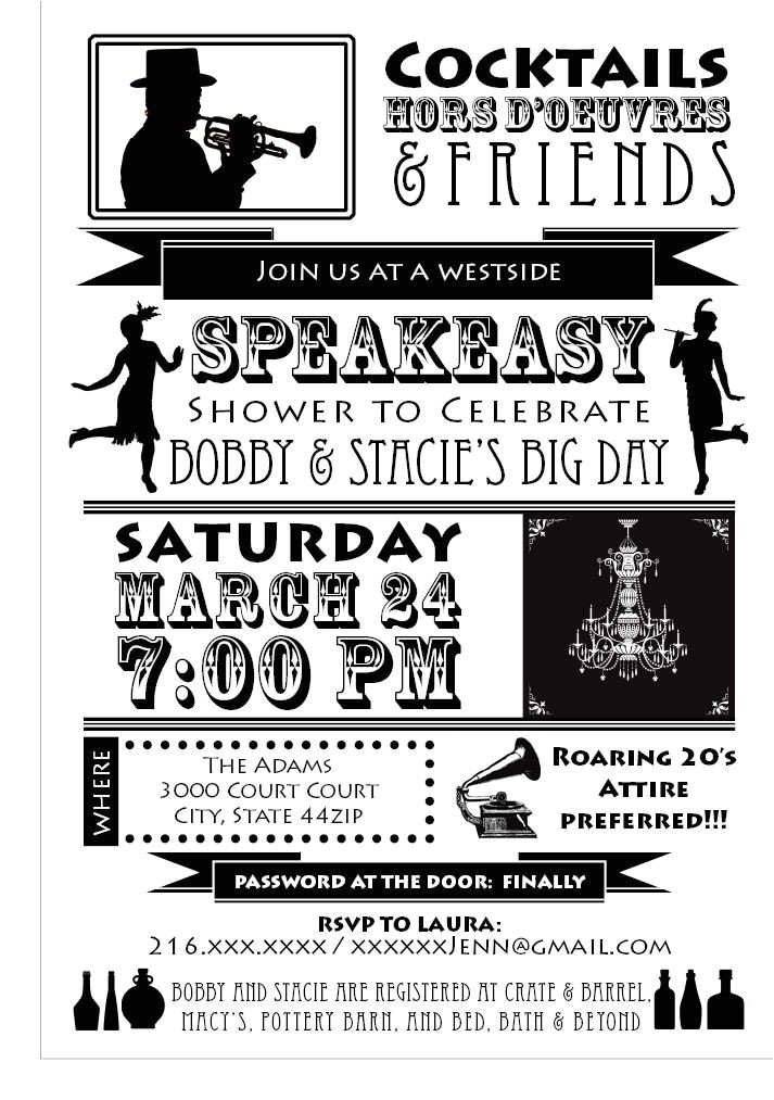 Speakeasy Party Invitation top Speakeasy soiree Invitation Images for Pinterest Tattoos