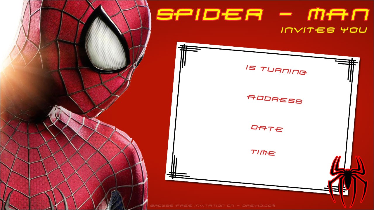 Spiderman Party Invitation Template Free Printable Blank Spiderman Birthday Invitation Free