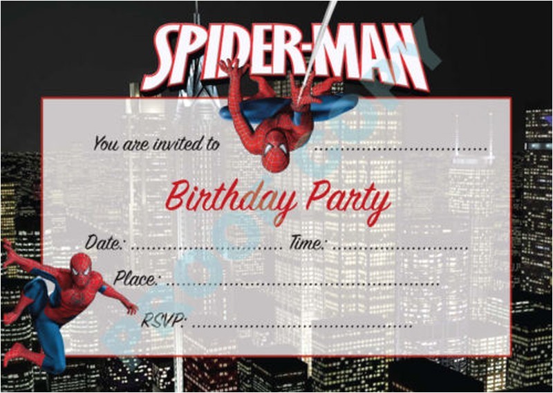 Spiderman Party Invitation Template Impress Your Guests with these Spiderman Birthday Invitations
