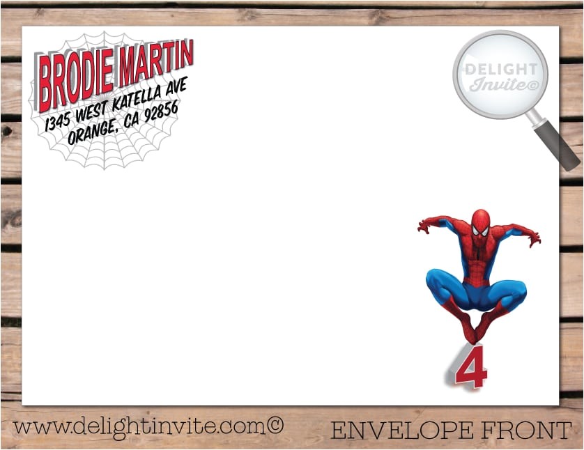 Spiderman Party Invitation Template Spiderman Birthday Invitation Template