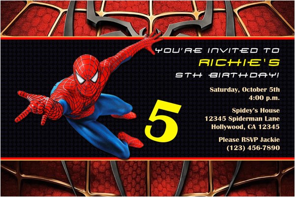 Spiderman Party Invitation Template Spiderman Invitations General Prints