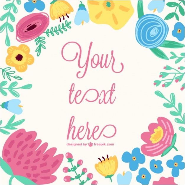 Spring Party Invitation Templates Free Spring Flowers Invitation Template Vector Free Download