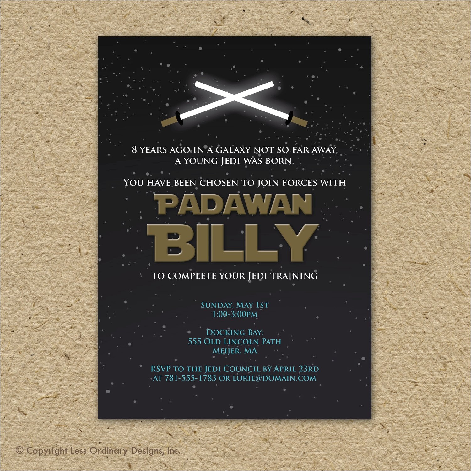 Star Wars themed Birthday Party Invitations Star Wars Birthday Party Invitation Star Wars by