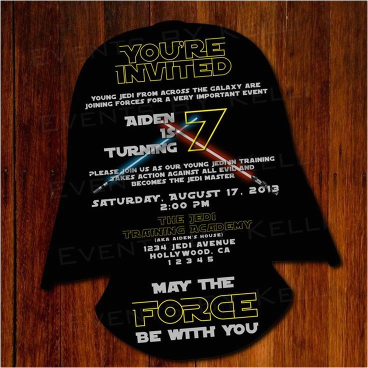 Star Wars themed Birthday Party Invitations Star Wars Silhouette Birthday Invitation Diy by