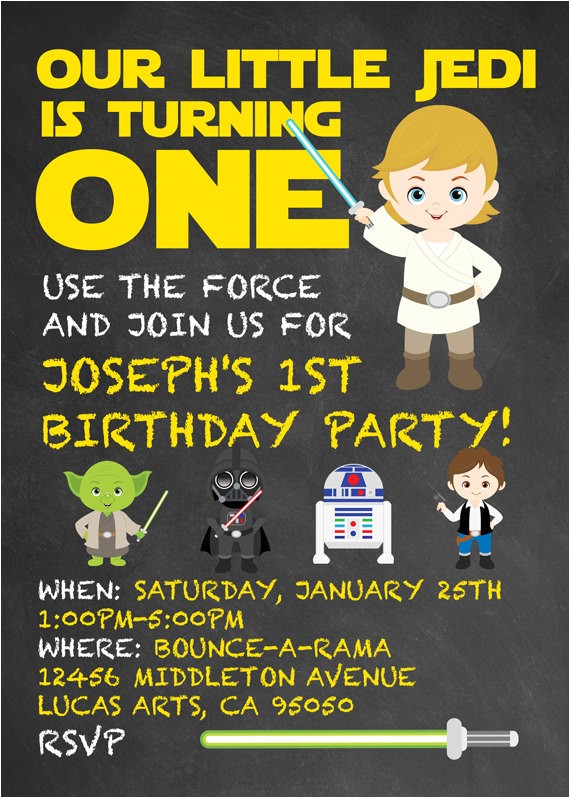 Star Wars themed Birthday Party Invitations Star Wars themed Birthday Party Invitation themed