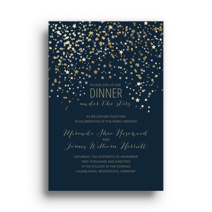 Starry Night Party Invitations Personalized Starry Night Party Invitation Card Einvite Com