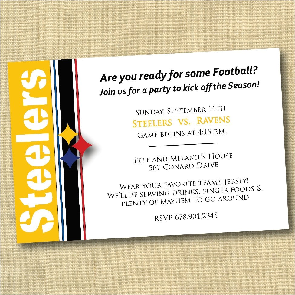 Steelers Party Invitations Items Similar to Pittsburgh Steelers Football Party Steelers Party Invitations Items Similar to Pittsburgh Steelers Football Party