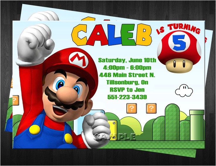 Super Mario Bros Birthday Party Invitation Templates Free Template Super Mario Bros Birthday Invitations