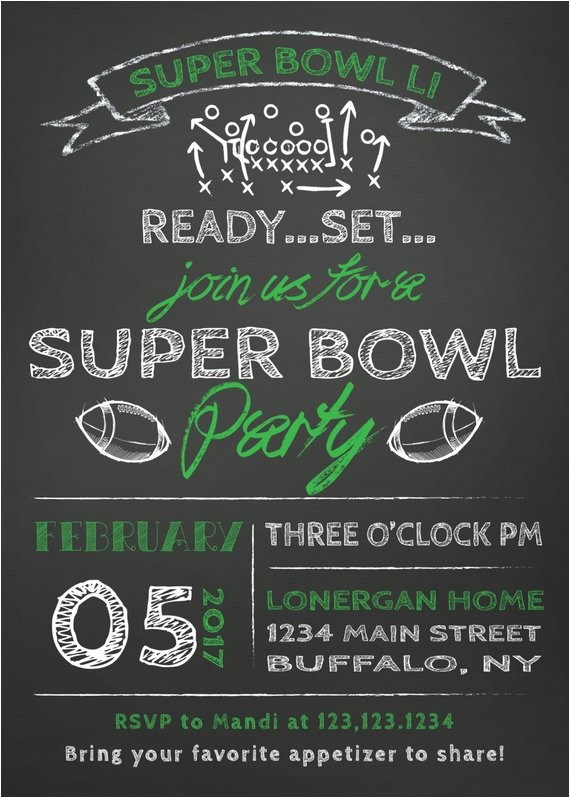 Superbowl Party Invitations Sale Super Bowl Party Invitation