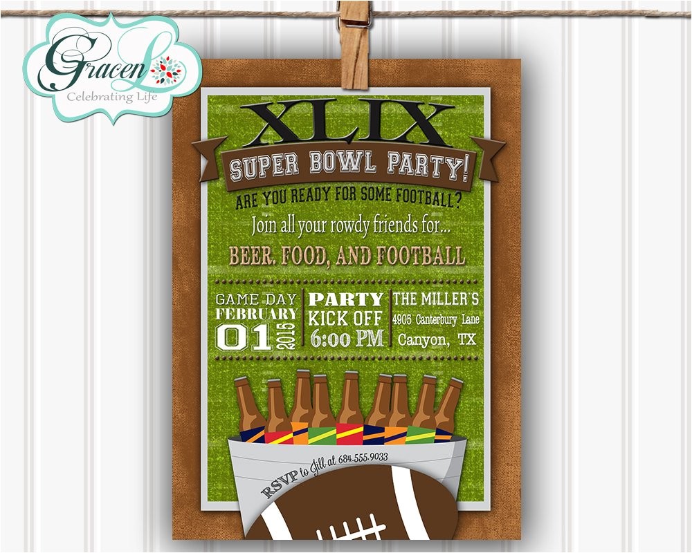 Superbowl Party Invite Chandeliers Pendant Lights